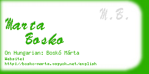 marta bosko business card